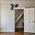 Fairy and Hummingbird Corner Metal Wall Art – Whimsical Door Frame Decoration for Home- KAF604