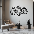 Funny Gangster Ghosts Metal Wall Art – Halloween Cool Spirits Decor-KAF613