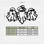 Funny Gangster Ghosts Metal Wall Art – Halloween Cool Spirits Decor-KAF613