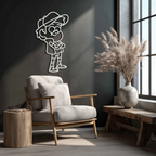 Dipper Pines Metal Wall Art – Gravity Falls-Inspired Silhouette for Fans and Collectors- KAF654
