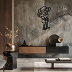 Dipper Pines Metal Wall Art – Gravity Falls-Inspired Silhouette for Fans and Collectors- KAF654