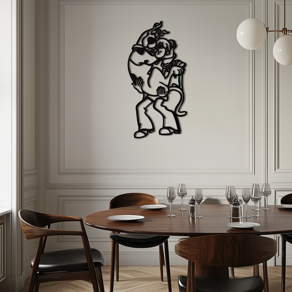 Shaggy Metal Wall Art – Scooby-Doo-Inspired Silhouette for Cartoon Fans- KAF656