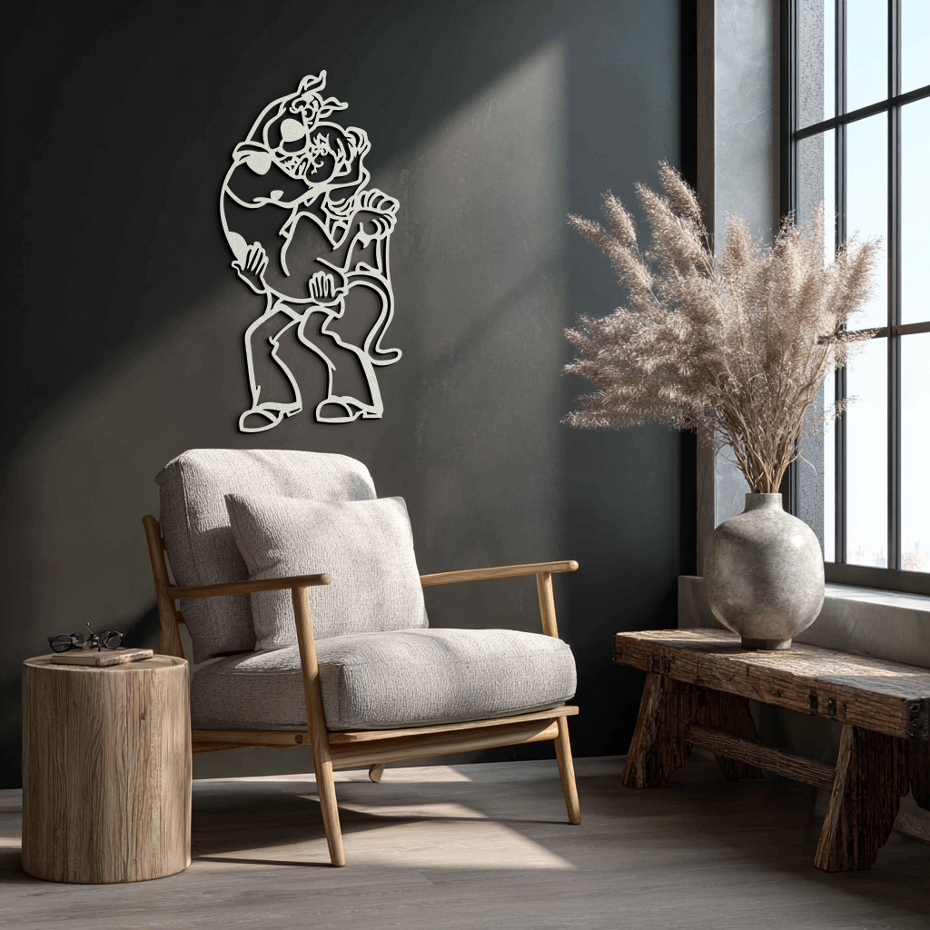 Shaggy Metal Wall Art – Scooby-Doo-Inspired Silhouette for Cartoon Fans- KAF656