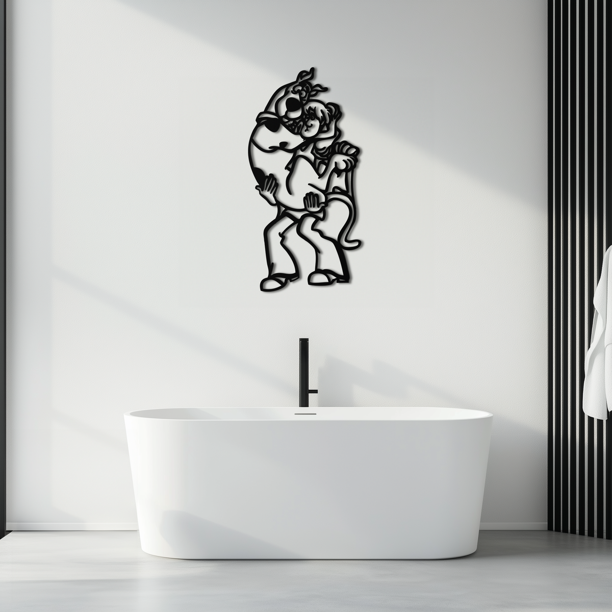 Shaggy Metal Wall Art – Scooby-Doo-Inspired Silhouette for Cartoon Fans- KAF656
