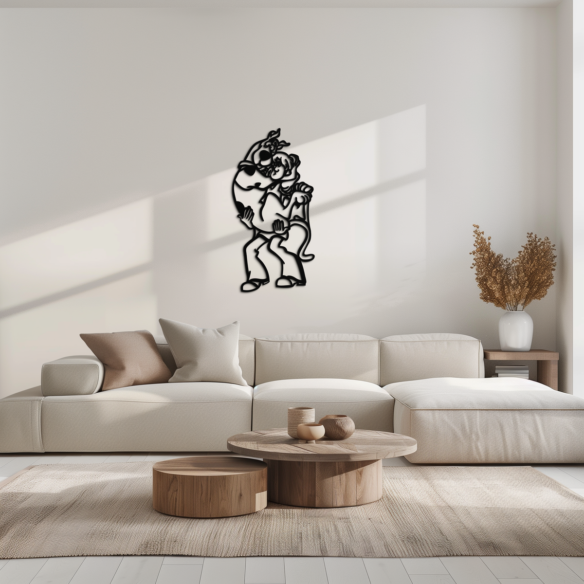 Shaggy Metal Wall Art – Scooby-Doo-Inspired Silhouette for Cartoon Fans- KAF656