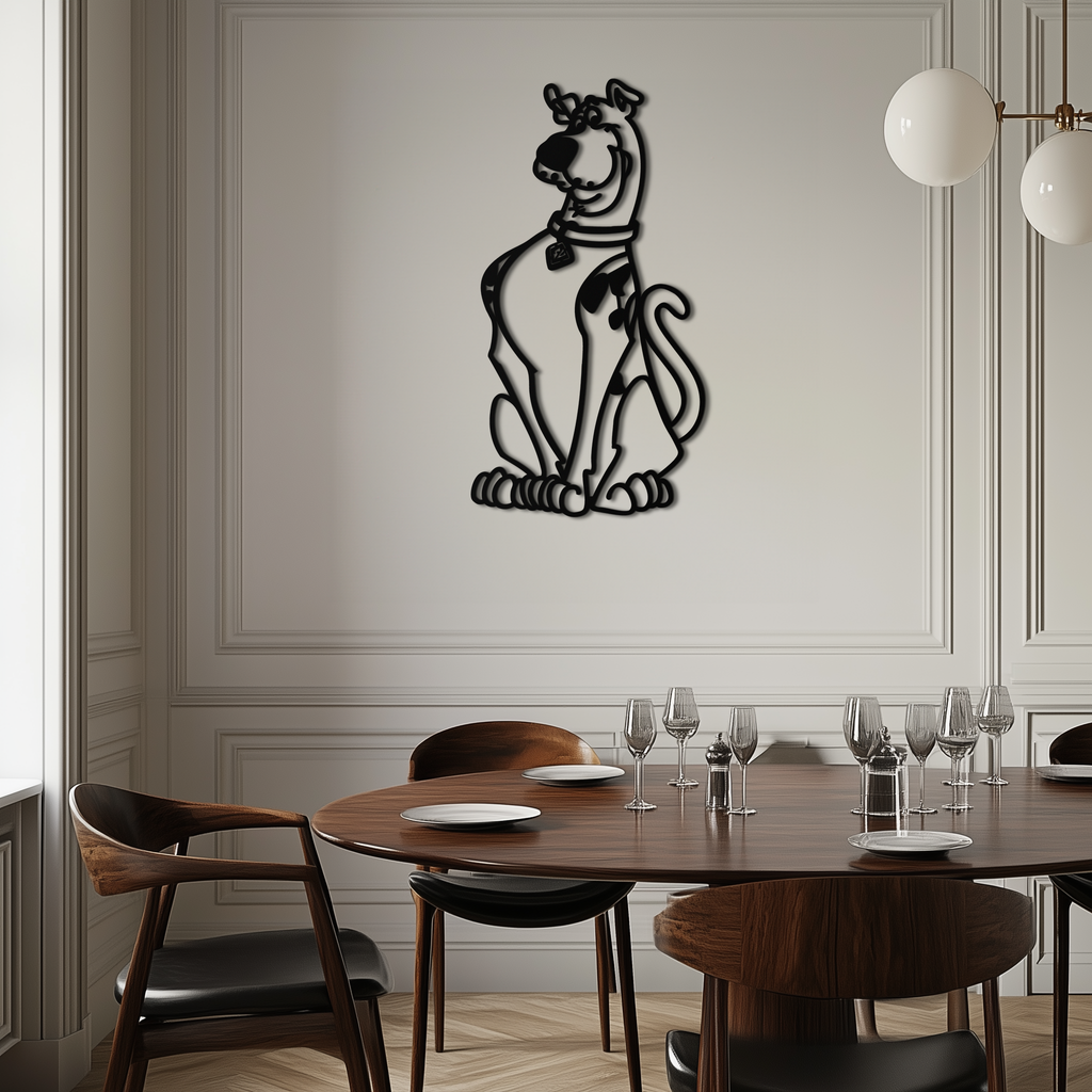 Scooby-Doo Metal Wall Art – Iconic Cartoon Character Silhouette for Fans- KAF657