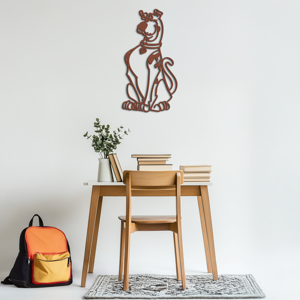 Scooby-Doo Metal Wall Art – Iconic Cartoon Character Silhouette for Fans- KAF657