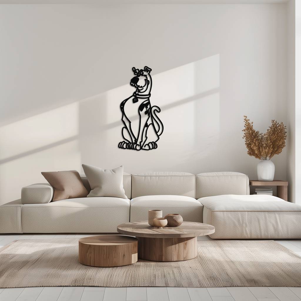 Scooby-Doo Metal Wall Art – Iconic Cartoon Character Silhouette for Fans- KAF657