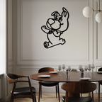 Scrappy-Doo Metal Wall Art – Playful Cartoon Character Silhouette for Fans- KAF658