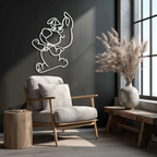 Scrappy-Doo Metal Wall Art – Playful Cartoon Character Silhouette for Fans- KAF658