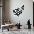 Mabel & Dipper Pines Metal Wall Art – Gravity Falls-Inspired Silhouette for Fans- KAF661
