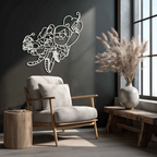 Mabel & Dipper Pines Metal Wall Art – Gravity Falls-Inspired Silhouette for Fans- KAF661