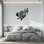 Mabel & Dipper Pines Metal Wall Art – Gravity Falls-Inspired Silhouette for Fans- KAF661