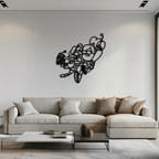 Mabel & Dipper Pines Metal Wall Art – Gravity Falls-Inspired Silhouette for Fans- KAF661