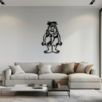 Fred Flintstone Metal Wall Art – Iconic Cartoon Character Silhouette for Fans- KAF662