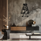 Fred Flintstone Metal Wall Art – Iconic Cartoon Character Silhouette for Fans- KAF662