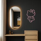 Pink Cute Cat Silhouette Metal Wall Art – Playful Character Design - KAFGP007