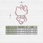 Pink Cute Cat Silhouette Metal Wall Art – Playful Character Design - KAFGP007