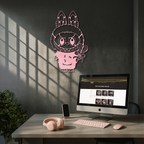 Labubu Silhouette Metal Wall Art – Cute Monster Design - KAFGP050