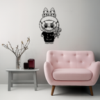 Labubu Silhouette Metal Wall Art – Cute Monster Design - KAFGP050