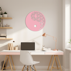 Lotus Mandala Silhouette Metal Wall Art – Sacred Geometry Design - KAFGP056