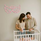 Angel Halo with Wings Metal Wall Art – Spiritual Silhouette Design - KAFGP062