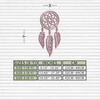 Dreamcatcher Silhouette Metal Wall Art – Boho Feather Design - KAFGP065