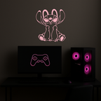 Stitch Silhouette Metal Wall Art – Cute Cartoon Character Design - KAFGP067