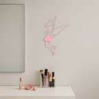 Tinkerbell Fairy Silhouette Metal Wall Art – Whimsical Fantasy Decor - KAFGP072