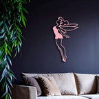 Tinker Bell Silhouette Metal Wall Art – Magical Fairy Home Decor - KAFGP073