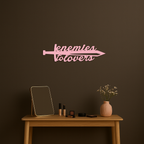 Enemies to Lovers Sword Quote Metal Wall Art – Romantic Typography Decor - KAFGP094