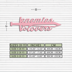 Enemies to Lovers Sword Quote Metal Wall Art – Romantic Typography Decor - KAFGP094