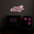 Main Character Energy Metal Wall Art – Bold Motivational Quote Sign - KAFGP098