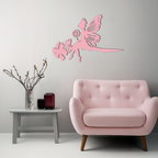 Enchanted Fairy on Flower Metal Wall Art – Garden & Outdoor Decor - KAFGP137
