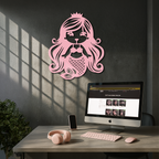 Pink Mermaid Silhouette Metal Wall Art – Cute Ocean Fantasy Wall Decor for Girls - KAFGP152