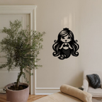 Pink Mermaid Silhouette Metal Wall Art – Cute Ocean Fantasy Wall Decor for Girls - KAFGP152