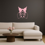 Kuromi Character Silhouette – Pink Metal Wall Art - KAFGP168