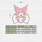 Kuromi Character Silhouette – Pink Metal Wall Art - KAFGP168