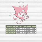 Kuromi Devil Girl Silhouette – Pink Metal Wall Art Home Decoration - KAFGP169