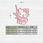 Hello Kitty Silhouette Modern Wall Art – Pink Metal Home Décor - KAFGP170