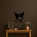 Kuromi Sitting Pose Cute Pink Metal Wall Art – Modern Anime Inspired Home Decor - KAFGP173