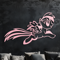 My Little Pony Flying Silhouette – Pink Metal Wall Art - KAFGP174