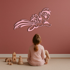 My Little Pony Flying Silhouette – Pink Metal Wall Art - KAFGP174