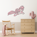 My Little Pony Flying Silhouette – Pink Metal Wall Art - KAFGP174
