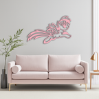 My Little Pony Flying Silhouette – Pink Metal Wall Art - KAFGP174