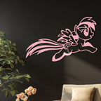 My Little Pony Flying Silhouette – Pink Metal Wall Art - KAFGP174