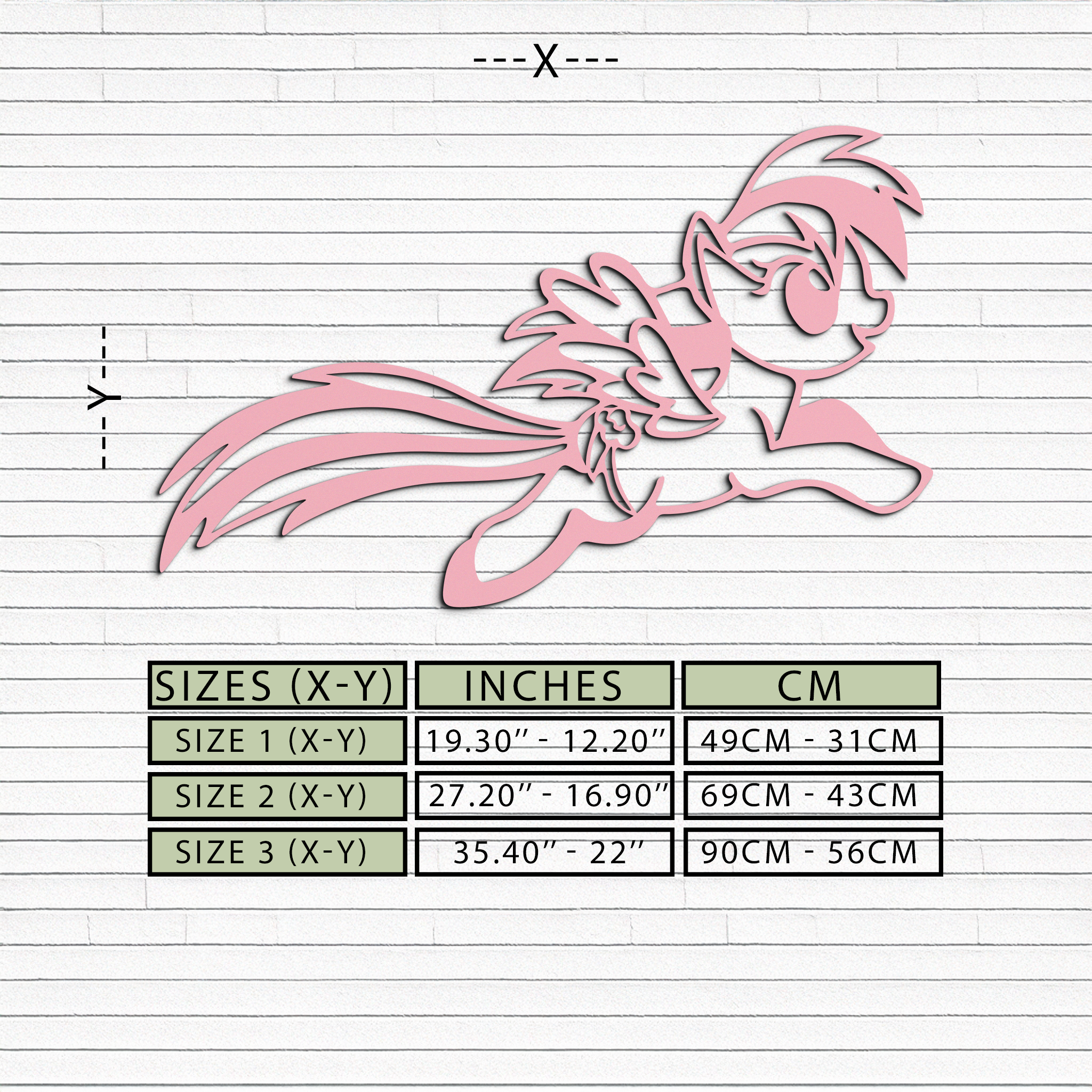 My Little Pony Flying Silhouette – Pink Metal Wall Art - KAFGP174