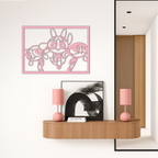 Powerpuff Girls Trio Silhouette – Pink Metal Wall Art - KAFGP179