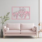 Powerpuff Girls Trio Silhouette – Pink Metal Wall Art - KAFGP179