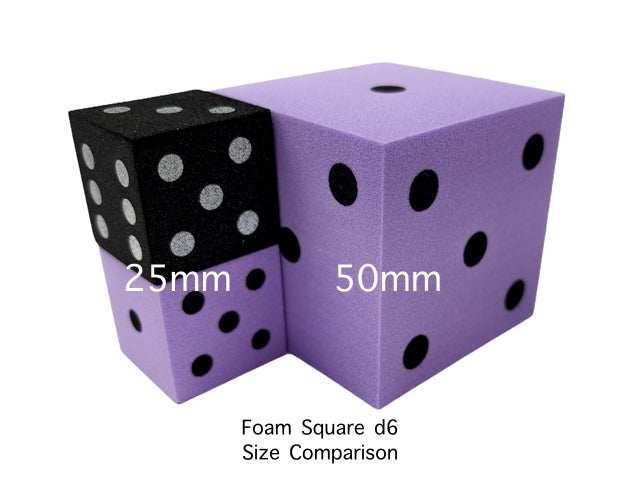 50mm Foam Square Cornered w/Pips Die White/black - 